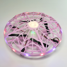 UFO LED 드론 자율주행 센서 손바닥제어 어린이 드론, 핑크