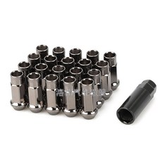 락너트 차량용 휠너트 휠볼트 경량너트 타이어 슬림너트 소켓, 블루 M12x1.25, 1개