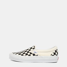 반스 남녀공용 볼트 클래식 체커보드 슬립온 스니커즈 블랙아이보리 VN0A45JKT0A