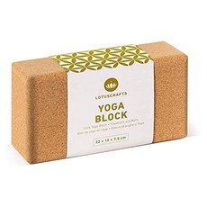 Lotuscrafts Yoga Block Cork Supra Grip - Natural Cork from Portugal - Cork Yoga Brick Non-Slip - Ec, One Color_Standard (9 x 5 x 3, One Color