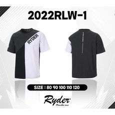 라이더 RYDER 반팔티셔츠 블랙 2022RLW-1 배드민턴 탁구 스쿼시