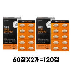 하루틴 리포좀 공법 멀티비타민 60g, 2개, 120정