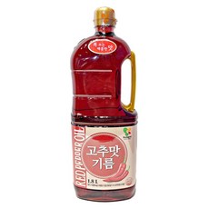 고추맛기름 1.8L/톡쏘는 맛(고추씨), 1개, 1L