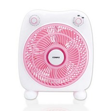 코멕스 10인치 박스팬 탁상 선풍기 CM-1010A 25cm 바닥 책상 사무실 가정용, 핑크
