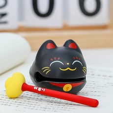 고양이목탁 불교용품 명상 심신 안정 스트레스 해소 귀요미 미니 목탁