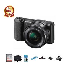 블랙)소니정품 A5100+16-50mm+64GB+가방+UV필터+LCD필름2매 렌즈포함 블랙 풀패키지 입문용 소니 미러리스카메라