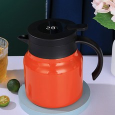 티웨어 온도표시 보온주전자(750ml) (오렌지)차거름망, 단품, 단품