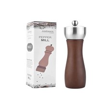 금속 헤드 수동 후추 연마 갈이 갈기 우드 밀 세라믹 코어 블랙, 1.6Inch