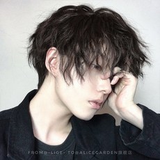 블라썸 커트 숏컷 패션 짧은머리 여자단발가발 웨이브, 1개, 자연흑