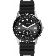 Fossil 남성용 FB-01 스테인리스 스틸 하이브리드 스마트 워치 색상 : 실버 / 블랙 (모델 : FTW1302), 단일상품, 단일옵션