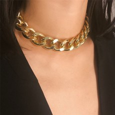 펑크 아미 쿠바 큰 목 두꺼운 알루미늄 체인 성격 패션 힙합 큰 두꺼운 Chunky 펜던트 목걸이 판매|소형 목걸이|