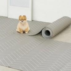  디팡 펫플레이 강아지매트 폴딩타입 140폭, 뉴헤링본 그레이 