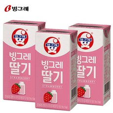 빙그레 참맛 멸균 딸기우유, 190ml, 24개입