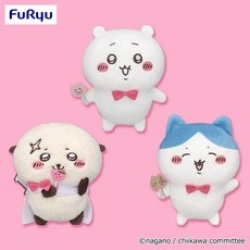 먼작귀 치이카와 랏코와 함께 봉제 인형 후류 랏코 하치와레