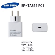 HONOR 삼성 갤럭시북프로 호환충전기 USB-C PD65w EP-TA865, 화이트