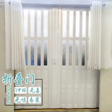 PVC 간이 접이식 간이도어 맞춤 제작 접이식문 셔터 차단 매장실 오픈 주방 거실 화장실 히든 미닫이문, 01 01 위에 1