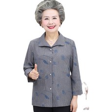 Makone 할머니 중노년층 봄옷 여성 엄마 여름옷 60대 70 상의 얇은 노인