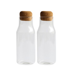 무아 1+1 코르크마개 슬림 유리병 150ml, 2개, 단일