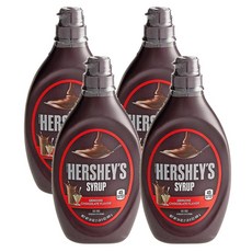 HERSHEY'S 허쉬 제뉴인 초콜릿 시럽 초코 소스 680g (4개) Genuine Chocolate Syrup, 4개