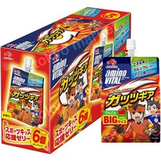일본 아지노모토 아미노바이탈 아미노산1500mg 젤리 드링크 에너지 사과맛(250gX6개), 250g