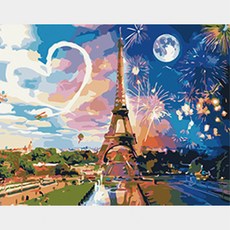 코팅블루 400종 정품 명화그리기 유화액자 그림풀세트, G-36.에펠탑축제
