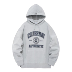 국내매장판 COVERNAT 커버낫 후드티 엠블럼 아치 로고 후디 라이트 블루 318769