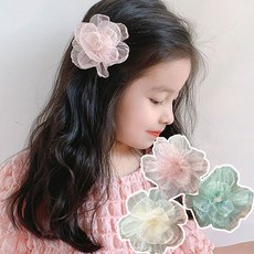 은꽃밴드 3p세트 여성 꽃송이 머리핀