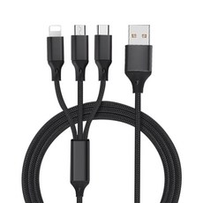 12v어댑터 24v어댑터 아답터 범용 듀얼 USB 12v 자동차 충전기 새로운 3.1A 4.2A 2 포트 미니 어댑터 오토, 09 3 in 1 cable black, 1개