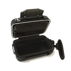 IEM 하드 케이스 방수 인이어 모니터 이어폰 보관 보호 휴대용 상자, [02] Solid black, 1개,