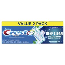 Crest Plus Deep Clean 컴플리트 화이트닝 치약 발포 민트 5.4온스, 2개 - crestcr4