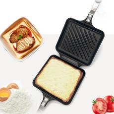 양면 토스트팬 샌드위치팬 메이커 핫도그 분리형 양면 그릴팬 캠핑 식빵 팬 양면팬 K637, 단품, 1개