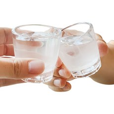 캠핑용 친환경 국내산 정품 고급 깨지지않는 소주잔 PC 플라스틱 소주컵, 1개, 투명