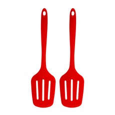 홈하우스 프리미엄 실리콘 조리도구 뒤집개 대, 2개, 네온레드