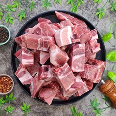 국내산 돼지갈비 찜용 바베큐용 LA갈비용 2kg, 2cm슬라이스(LA갈비용)