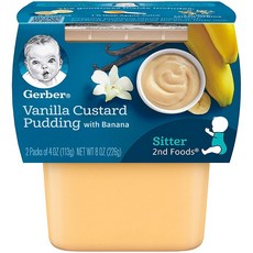 거버 Gerber 바닐라 커스타드 푸딩 113g 2개입 3팩, 기본