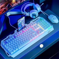 GX80 형광 야광 기계식 키보드 가스켓 게이밍 핫스왑 키보드, 블랙 블루라이트, [싱글 키보드 손받침 버전]