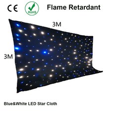 LED 배경 별 천 별이 빛 하늘 커튼 무대 펍 DJ 웨딩 쇼용 DMX512 제어 품질, 3mx3m BW LED, 1개
