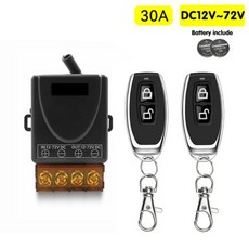 릴레이 무선 리모컨 스위치 RF ON OFF 송신기 온수기 펌프 조명 램프용 433Mhz DC 12V 24V 36V 48V 30A, 2) 1R 2T, 2) 1R 2T