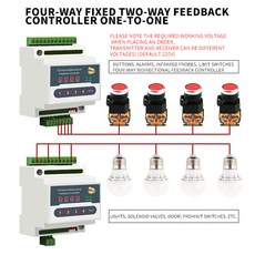 380V 무선 24V 리모컨 스위치 IO DC12V 양방향 PLC 모듈 피드백 AC220V, DC24V, Number 2, 1개