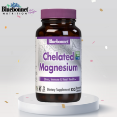 블루보넷 킬레이트 마그네슘 200 mg 캡슐 120정 Bluebonnet Chelated Magnesium, 1개, 120캡슐