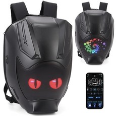 RKV86 오토바이 백팩 방수 헬멧 대용량 가방 하드 쉘 백팩 블랙/화이트. 패션, Led Backpack, 1개