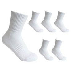 비바슈슈 여성용 더블 쿠션 러닝 스포츠 무지 중목 양말 6켤례 (230~250mm)