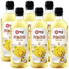 백설 카놀라유, 900ml, 6개