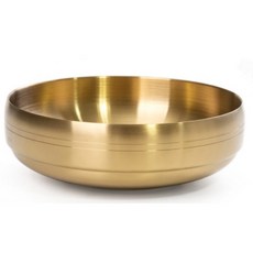 키친아트 금상첨화 티타늄코팅 스텐레스 이중 낮은 뉴 면기 21cm, Gold (골드), 10개