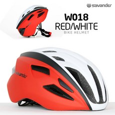 사반더 W018 자전거 헬멧 썬바이저, Red/White