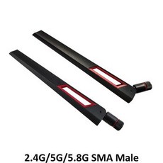[해외] 2.4 GHZ 5 GHZ 5.8 GHZ 안테나 8DBI SMA 남성 커넥터 2.4G 5.8G 듀얼 밴드 WIFI ANTENA 공중 무선 라우터 2.4 GHZ 5.8 GH, 상세내용표시