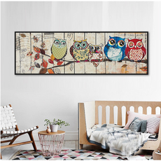 부엉이가족보석십자수