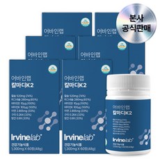 어바인랩 WPE 칼마디K2 칼슘 마그네슘 비타민D 비타민K2 임산부 수유부 골다공증 출산후, 6박스, 60정