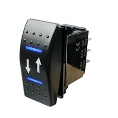 ON OFF Open Close In Out 로커 스위치 4핀 마린 등급 파란색 LED 조명 및 에칭된 화살표 기호 DC 12V 20A 24V 10A, ON OFF Open Close In Out 로커 스위