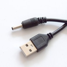 USB 전원 충전 케이블 외경 3.5 내경 1.35 DC 5V 1M, 1개